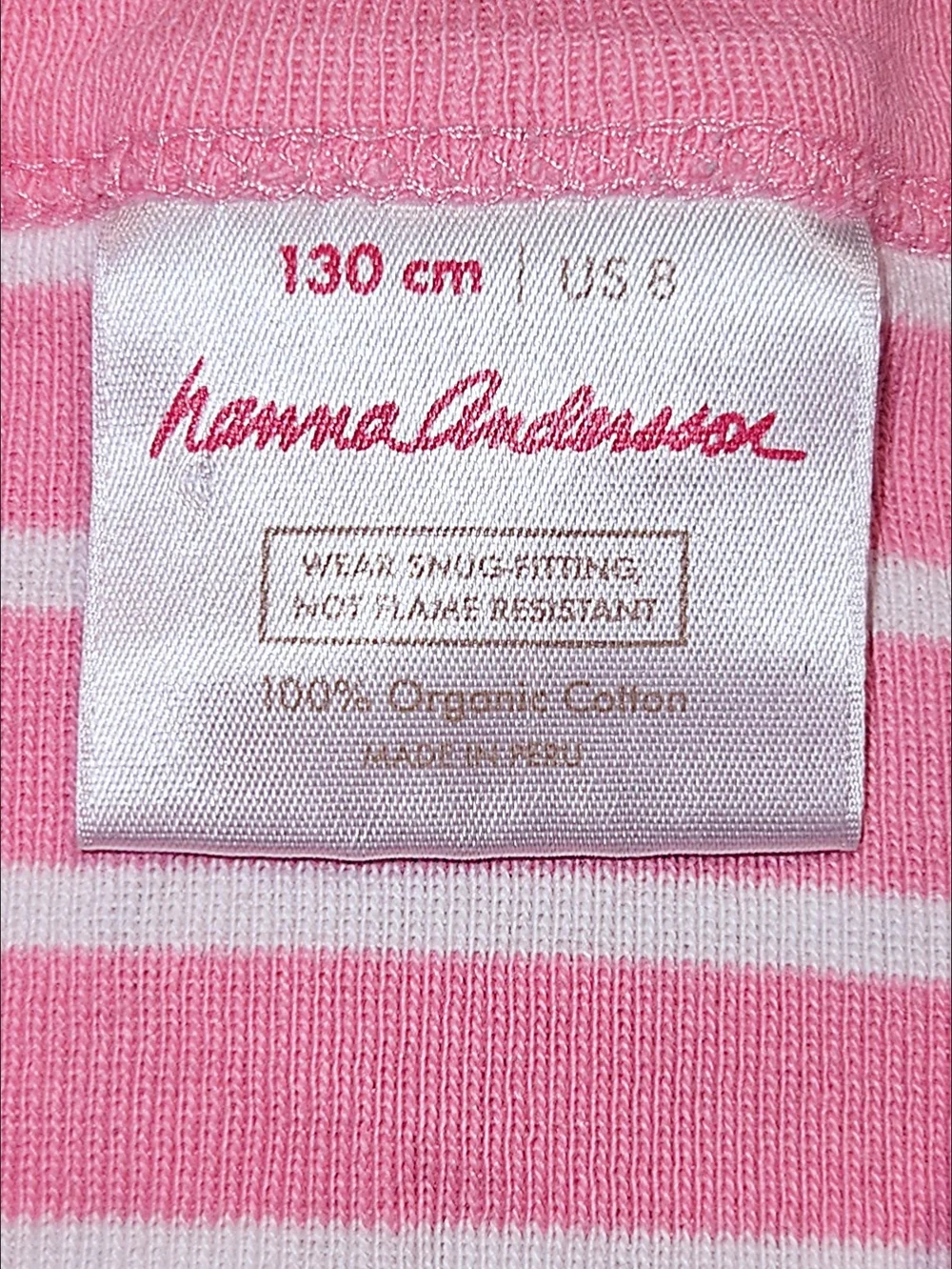 Hanna Andersson Pink & White Striped Bunny Graphic Long Sleeve Pajama Top 8